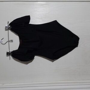 Victoria Secret swim suit one piece flounce off the shoulder size Large
